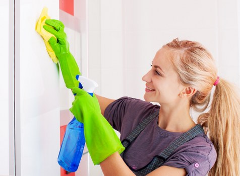 Professional cleaners preparing a flat in Bow before moving in