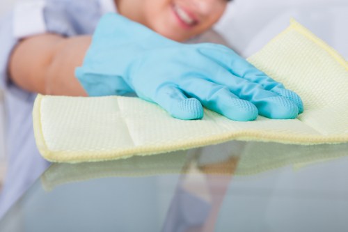 Communal entrance cleaning service in Bow for residential apartment buildings