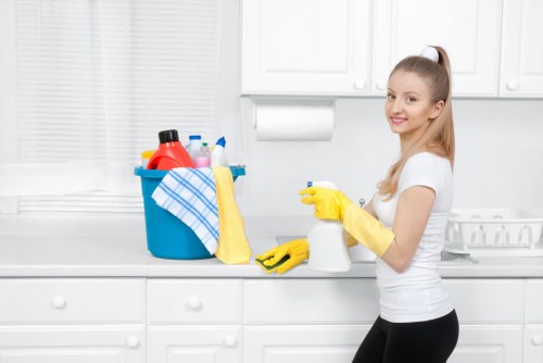 Commercial carpet cleaning equipment in a Bow workplace