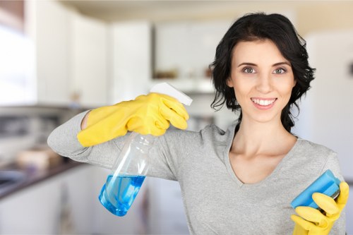 Turnover cleaning in a Bow flat with kitchen and bathroom attention