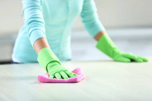 Reception and shared workspace cleaning in Bow