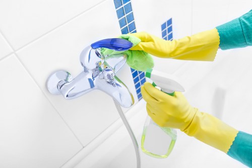 Local cleaning team maintaining a retail and office premises in Bow